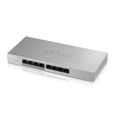 Zyxel GS1200-8HPv2 8-Port Web Managed Desktop Gigabit PoE+ Switch