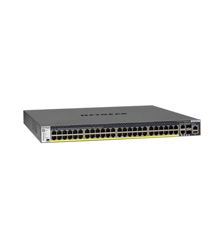 Netgear M4300 Series Managed Switch - 48x1G PoE+ 591W, 2x10G, 2xSFP+ (GSM4352PB)
