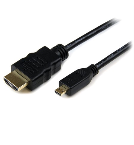 6ft Micro HDMI to HDMI Cable with Ethernet - 4K 30Hz Video - Durable High Speed Micro HDMI Type-D to HDMI 1.4 Adapter Cable/Converter Cord - UHD HDMI Monitors/TVs/Displays