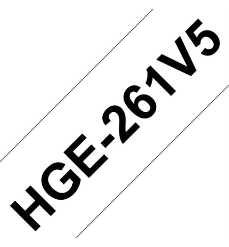 HGE-261V5 Brother Labelling Tape Cassette - Black on White, 36mm x 8m