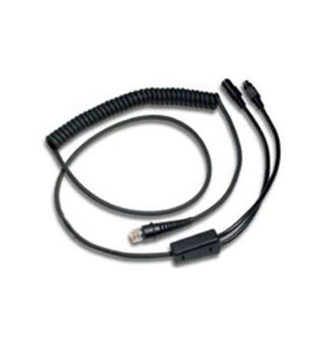 42206132-02E - Honeywell 9.2ft Coiled AT-PS/2 & Compatibles Wedge Connector Cable (Mini Din, 6 Pin)