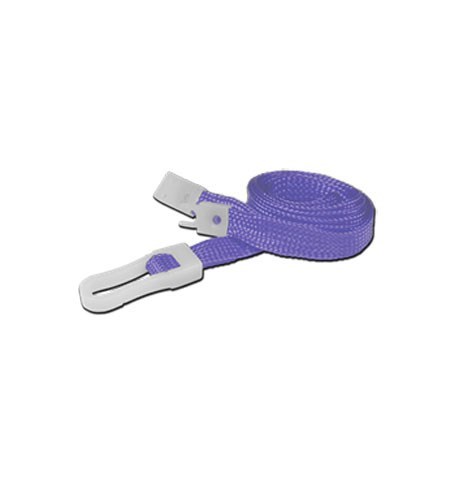 IDLANB/A Purple - 8mm Break-Away Lanyard With Plastic Hook - Purple, 100 Per Pack