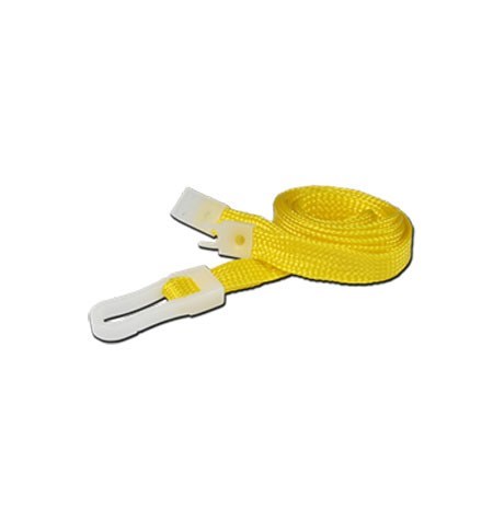 IDLANB/A Yellow - 8mm Break-Away Lanyard With Plastic Hook - Yellow, 100 Per Pack