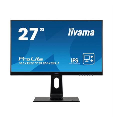 Iiyama ProLite XUB2792HSU-B1 27” IPS Monitor w/ Height Adjustable Stand