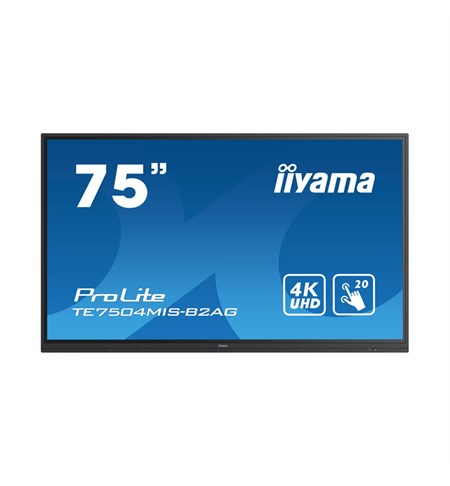 Iiyama ProLite TE7504MIS-B2AG 75’’ Interactive  4K UHD LCD Touchscreen Display