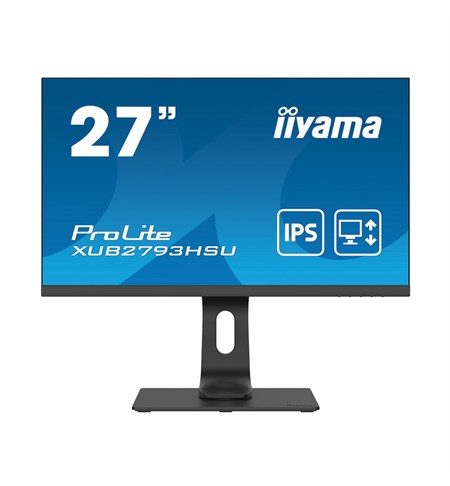 Iiyama ProLite XUB2793HSU-B4 27” IPS Monitor w/ Height Adjustable Stand