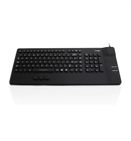 Accuratus AccuMed Compact - USB Compact Layout Sealed IP67 Antibacterial Clinical/Medical Keyboard with Mousepad