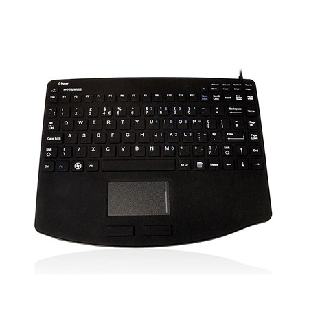 Accuratus AccuMed 540 V2 - USB Mini Sealed IP67 Antibacterial Clinical/Medical Keyboard with Large Touchpad