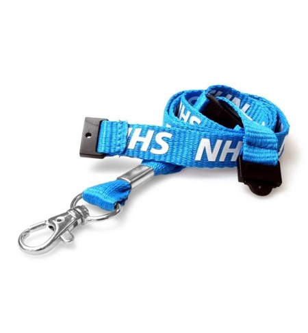 NHS Staff Lanyards with Double Breakaway, Pack of 100 - L-P-NHSDS