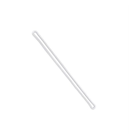 Flexible plastic loop strap, White, 1000 Per Pack