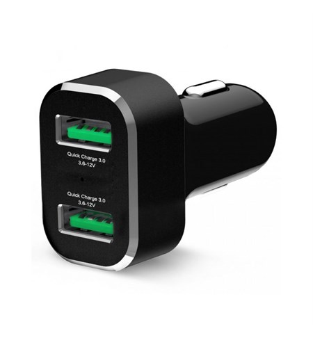 GDS 2-Port USB Cigarette Charger with Qualcomm Quick Charge