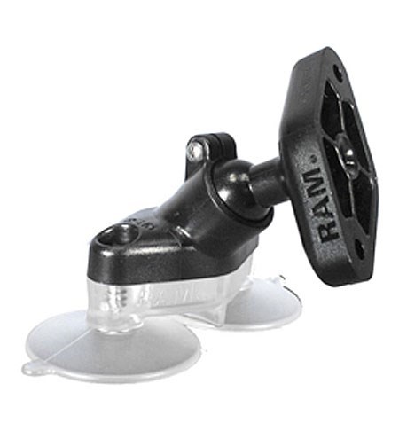 RAM Double Suction Cup Snap Link Mount with Diamond Base