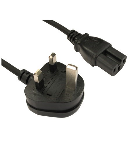 RB-252 - 2m UK plug - IEC C15 female black power cable