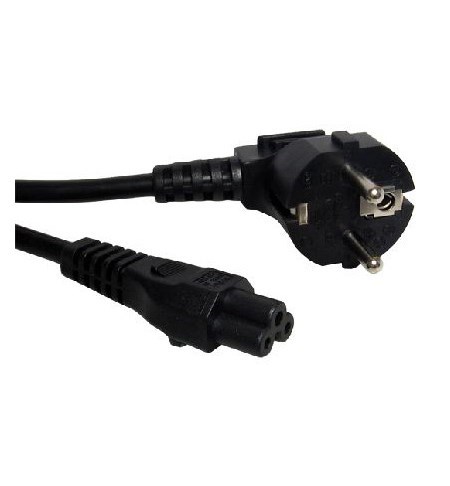 RB-292HANKED - 2m Euro plug male - C5 female clover leaf black power cable
