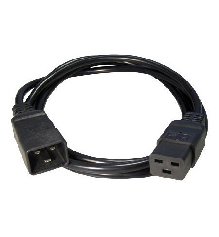 RB-294 - 2.5m IEC C19 female - IEC C20 male black power splitter cable