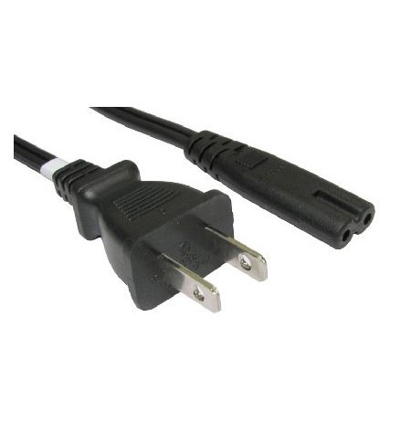 RB-296 - 2m US mains plug male - c7 figure 8 black power cable