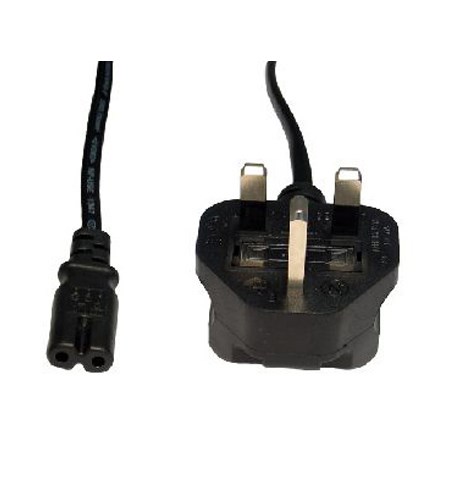 RB-298HANKED - 2m UK Plug male - C7 female figure 8 black power cable