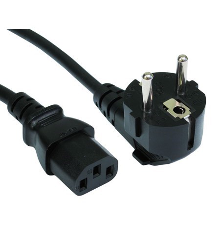 RB-299A - 1.8M Euro plug male - IEC C13 Female Black Power Cable