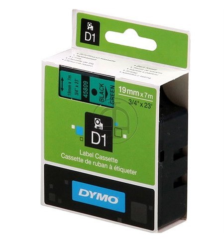 S0720890 - Dymo Tape (Black on Green, 19mm)