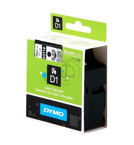 S0720920 - Dymo Tape (Black on Transparent, 24mm)