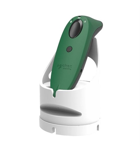 SocketScan S700, 1D Barcode Scanner, Green with White Charging Dock