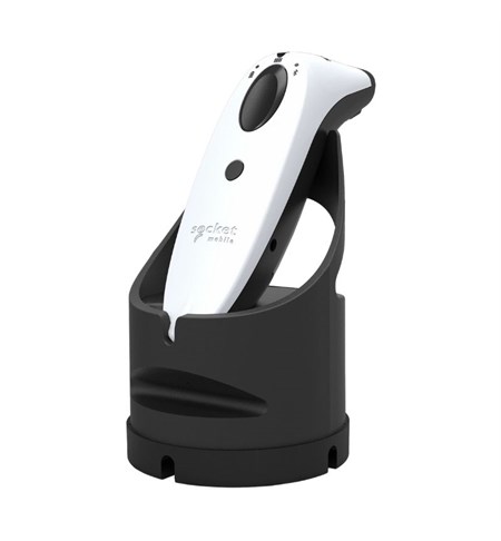 SocketScan S730 Handheld Barcode Reader 1D Laser, White with Black Charging Dock