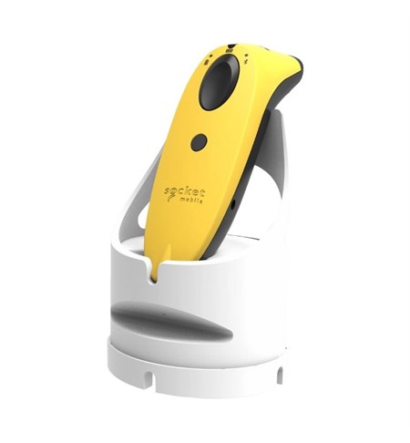 SocketScan S700, 1D Barcode Scanner, Yellow with White Charging Dock