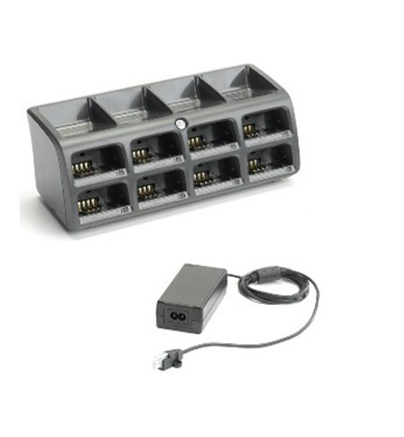 SAC5070-801CR - Zebra RS507 8-battery Charger with external power supply WITHOUT AC cord