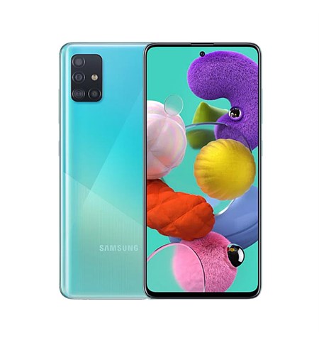 Galaxy A51 - 6.5 inch Super AMOLED display, Android 10, 4G, USB-C, 4000mAh battery, Prism Crush Blue