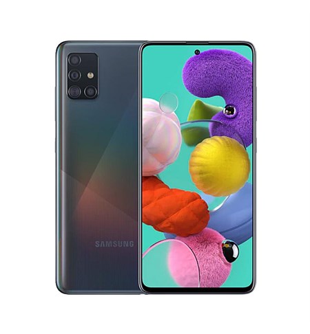 Galaxy A51 - 6.5 inch Super AMOLED display, Android 10, 4G, USB-C, 4000mAh battery, Prism Crush Black