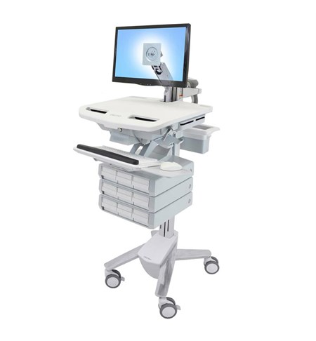 StyleView Cart with LCD Arm, 9 Drawers (3x3) Full-Featured Medical Cart