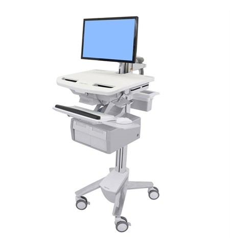 StyleView Cart with LCD Arm, 2 Tall Drawers (2x1) Full-Featured Medical Cart