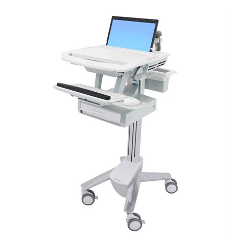 StyleView Laptop Cart, 1 Drawer (1x1) Full-Featured Medical Cart