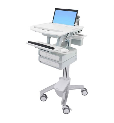 StyleView Laptop Cart, 2 Drawers (1x2) Full-Featured Medical Cart