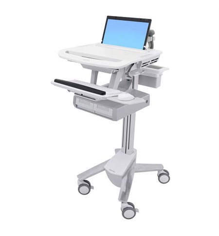 StyleView Laptop Cart, 2 Drawers (2x1) Full-Featured Medical Cart