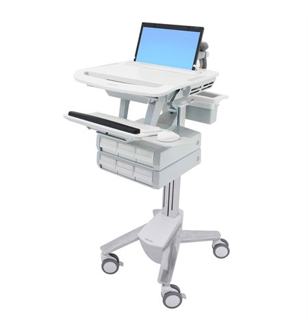 StyleView Laptop Cart, 6 Drawers (3x2) Full-Featured Medical Cart