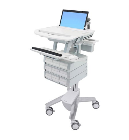 StyleView Laptop Cart, 9 Drawers (3x3) Full-Featured Medical Cart