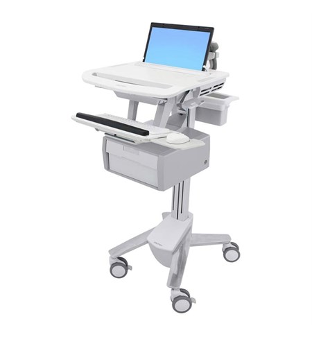 StyleView Laptop Cart, 1 Tall Drawer (1x1) Full-Featured Medical Cart