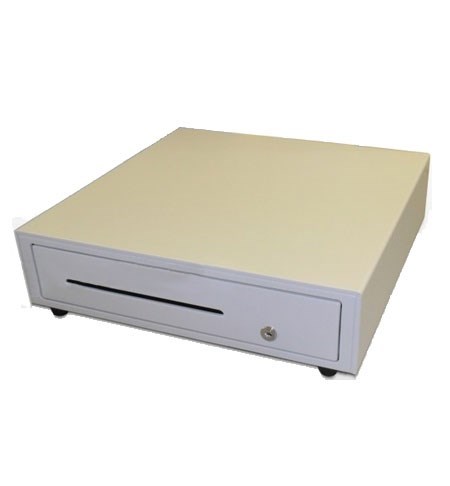 CB-2002-UN - Cash Drawer White, 8 upright notes & 8 coin slots & cheque/large slot