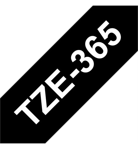 Brother TZe-365 Labelling Tape Cassette - White On Black, 36mm wide
