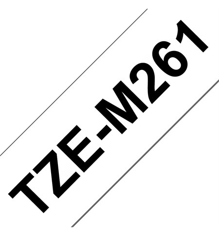 Brother TZe-M261 Matt Laminated Labelling Tape Cassette -  Black on White, 36mm wide