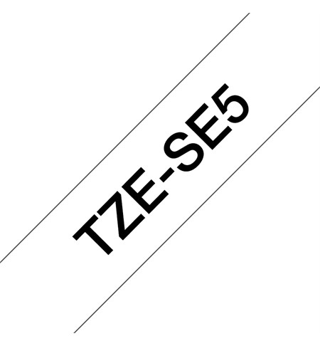 Brother TZe-SE5 Labelling Tape Cassette - Black on White, 24mm wide