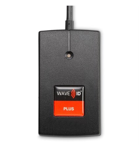 WAVE ID Plus V2 w/ iCLASS SE & Seos Black 6-inch Virtual COM Reader