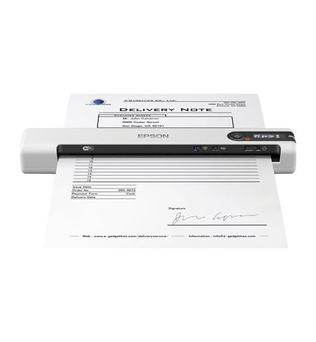 Workforce DS-80W - 600 x 600dpi ADF + Manual feed scanner, White, A4