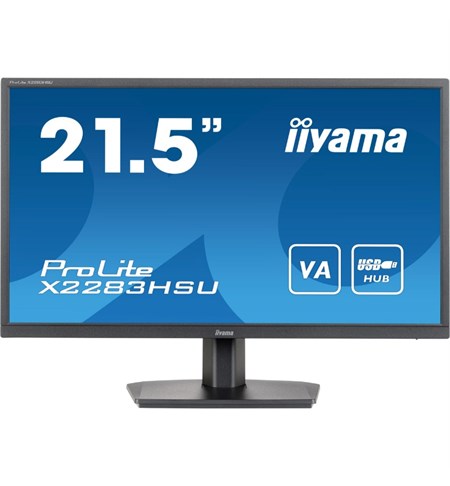 Iiyama ProLite X2283HSU-B1 Computer Monitor, 21.5 Inch, Full HD, Black