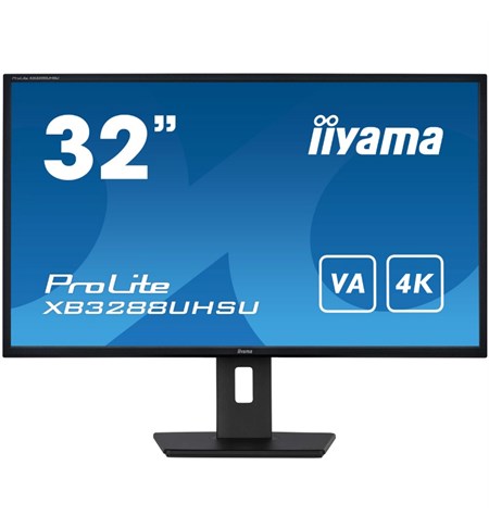 Iiyama ProLite XB3288UHSU-B5 Computer Monitor, 32 Inch, 4K Ultra HD, Black