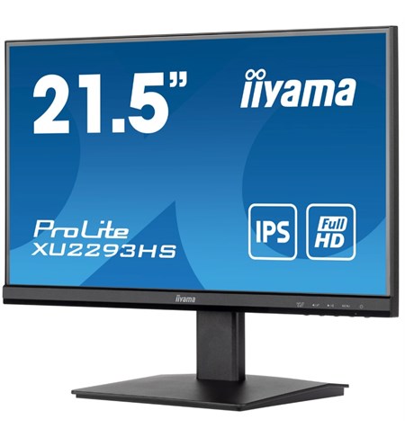Iiyama ProLite XU2293HS-B5 IPS Monitor, 21.5 Inch, Full HD, Fixed Stand
