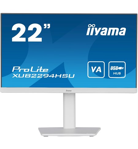 Iiyama ProLite XUB2294HSU-W2 Full HD Monitor, 22 Inch, White