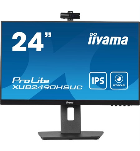 Iiyama ProLite XUB2490HSUC-B5 Computer Monitor, 23.8 Inch, Full HD, Black