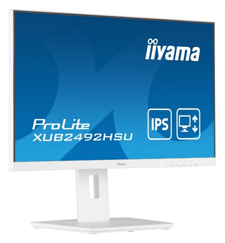 Iiyama ProLite XUB2492HSU-W5 Full HD LED Monitor, 24 Inch, White